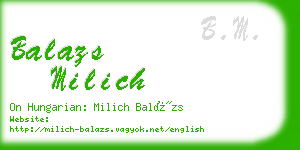 balazs milich business card